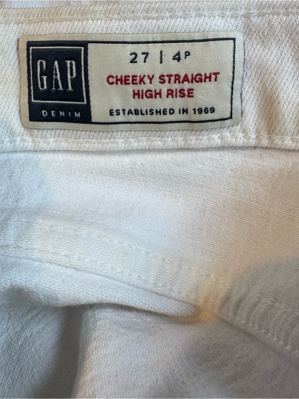 GAP CHEEKY STRAIGHT HIGH RISE Jeans SIZE: 4 Petite BIN #12 - Picture 6 of 8